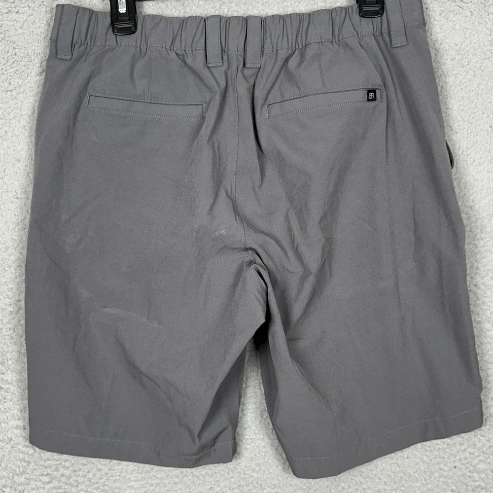 Banana Republic Shorts Mens 34 Core Temp Grey Stretch Tech Flat Front Casual